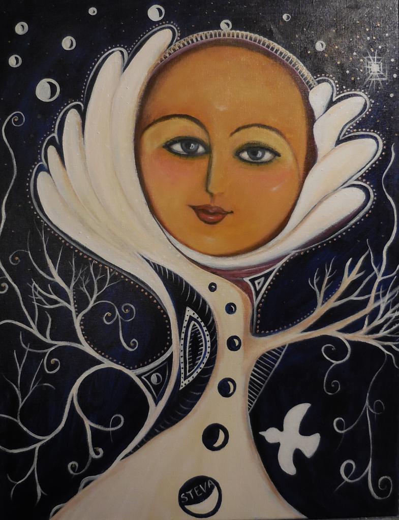 Paix céleste, 2015, acrylique,, 65x50