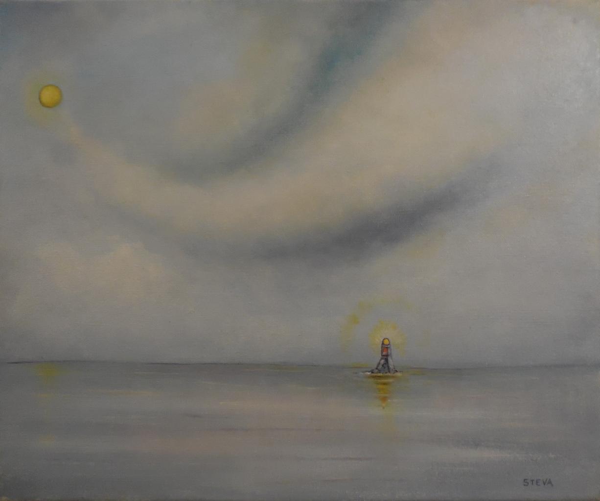 Solitude marine , huile, 46x38