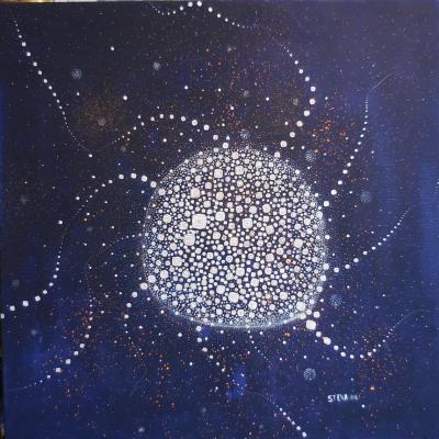 Cosmos I, acrylique sur toile 80x80 cm, 2016, 950 euros