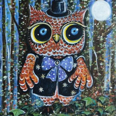 La chouette elegante 30x30 cm 2024 steva
