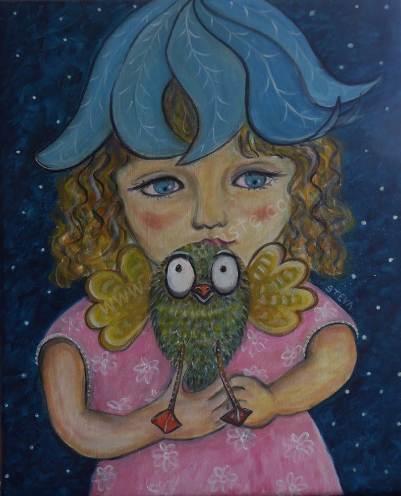 La petite fille et le poissonneau 38x46 cm 2023 1 