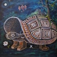 Le secret de la mysterieuse Tortue Robot 40x40 cm