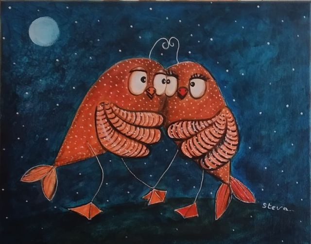 Les inseparables 24x30 cm 2023