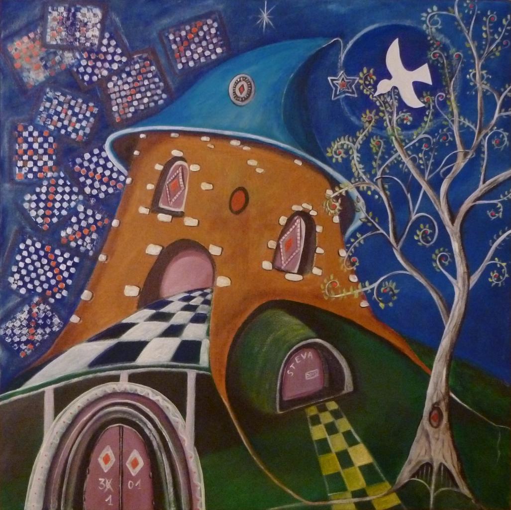 Pensées secrètes 60x60 acrylique