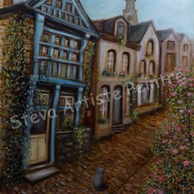 Rue du Jerzual, huile sur toile 40x50 cm Commande 2019