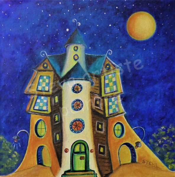 Steva-le manoir-25x25 cm-2020, acrylique , oeuvre vendue