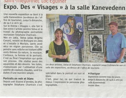 Article le Telegramme, exposition de saint-Thégonnec