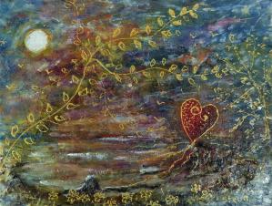 Plage romantique 20x15 cm plaque metal copier
