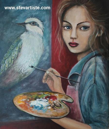Pour peindre un oiseau steva 2025 55x46 cm