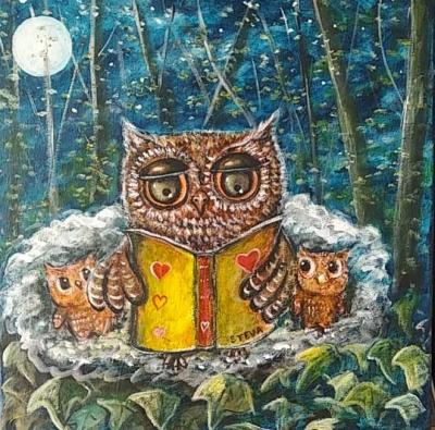 Raconte moi une histoire acrylique sur toile 30x30 cm 2024