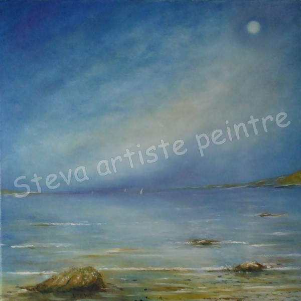 Steva la mer romantique 2020huile 40x40 cm