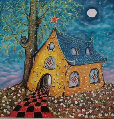 Un gite sous la lune Steva 40x40 cm